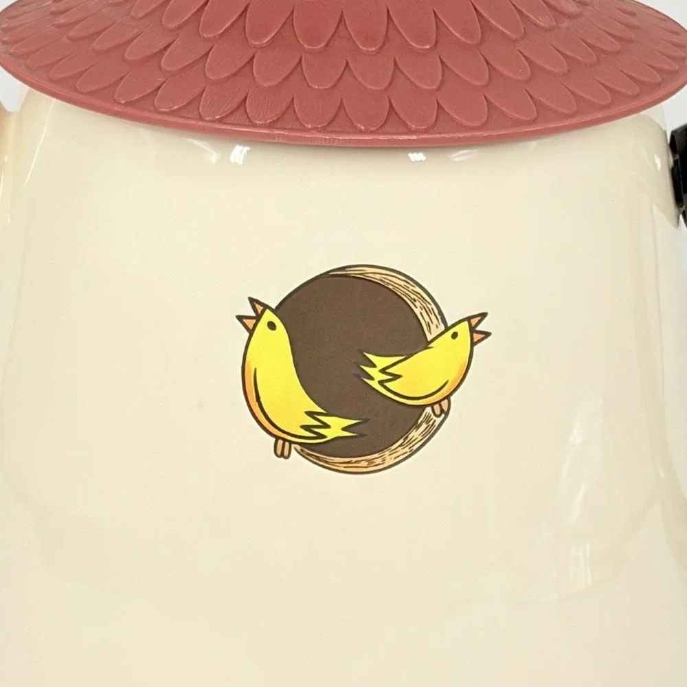 Vintage Via Bird House Tea Kettle Design: Ancona 2 Enamel Whistling Teapot